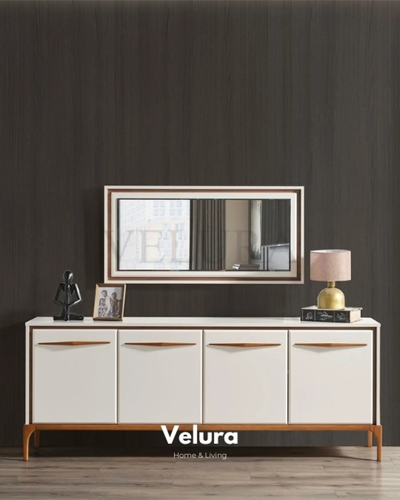 Firu Konsol - Modern ve Doğal Tasarım Firu Konsol krem renk ceviz detaylı modern tasarım