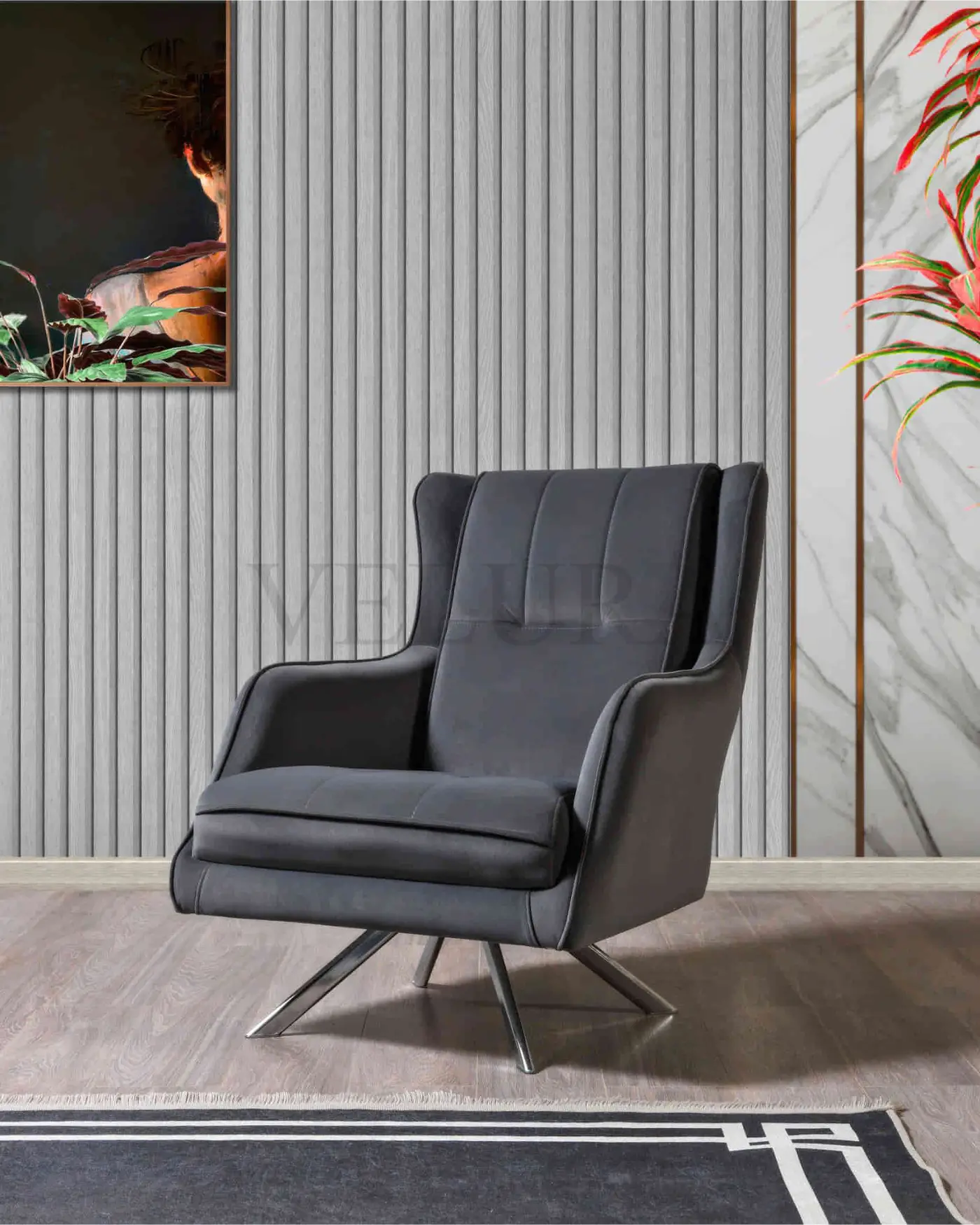 Minimalist Tarzda Florya Berjer Seçeneği Florya Berjer Antrasit Modern Tasarım