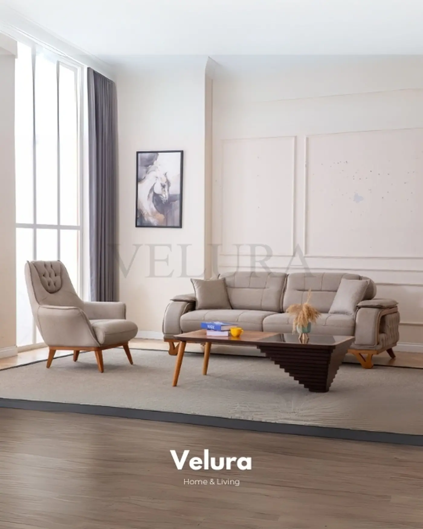 Berra Berjer Gri Nubuk Kumaş