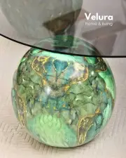Küre Orta Sehpa - Jungle - Yuvarlak - Füme Cam