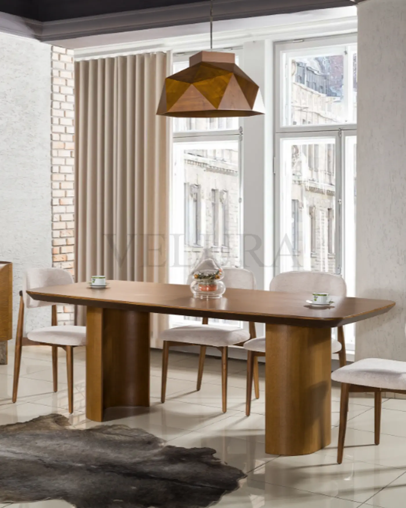 Velura Home Ceviz Renk Yemek Masası