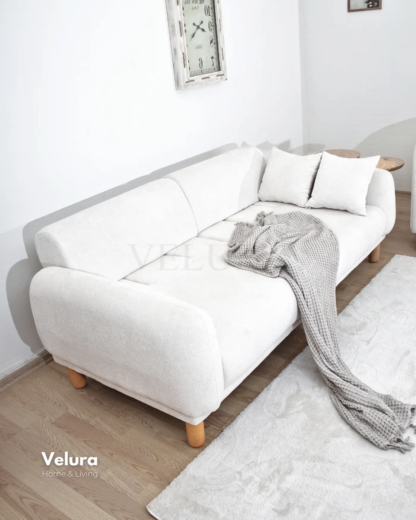Velura Home Lara Krem koltuk takımı model