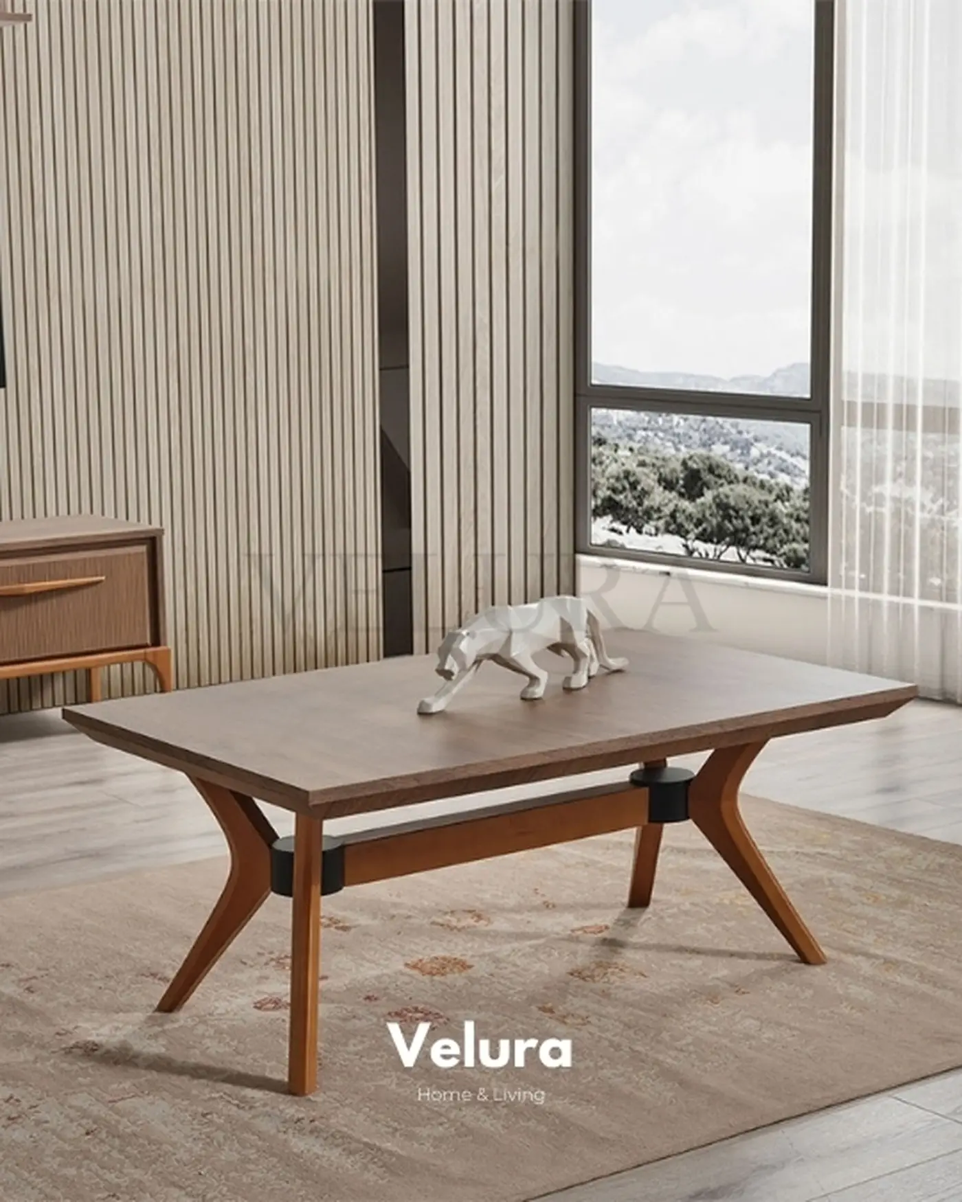 Lima Orta Sehpa - Ahşap Ayaklı Modern Tasarımhpa Lima Orta Sehpa ahşap ayak ve ahşap üst tabla modern tasarım