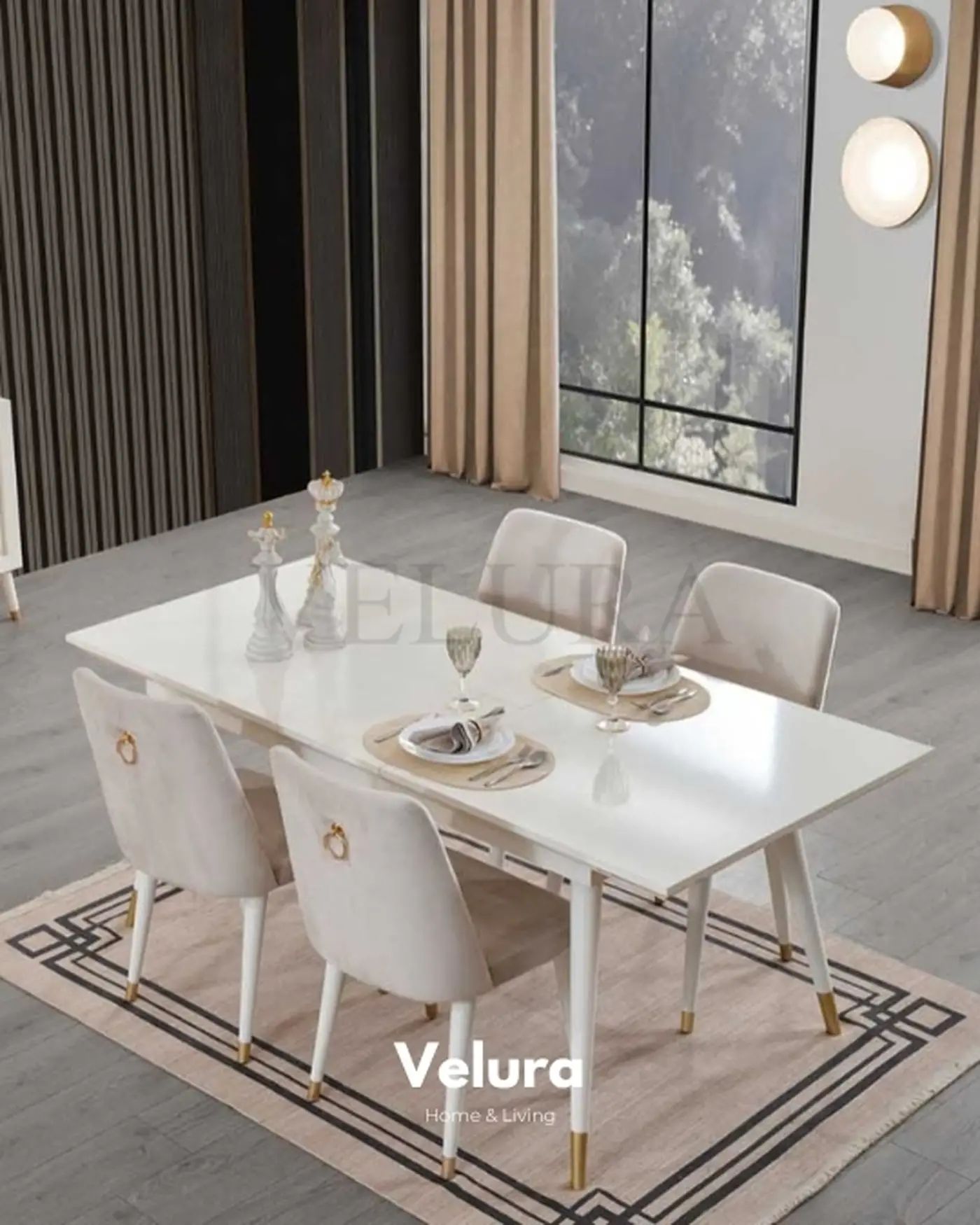 Velura Home Zarif Yemek Masası Modeli Velura Home yemek masası modelleri