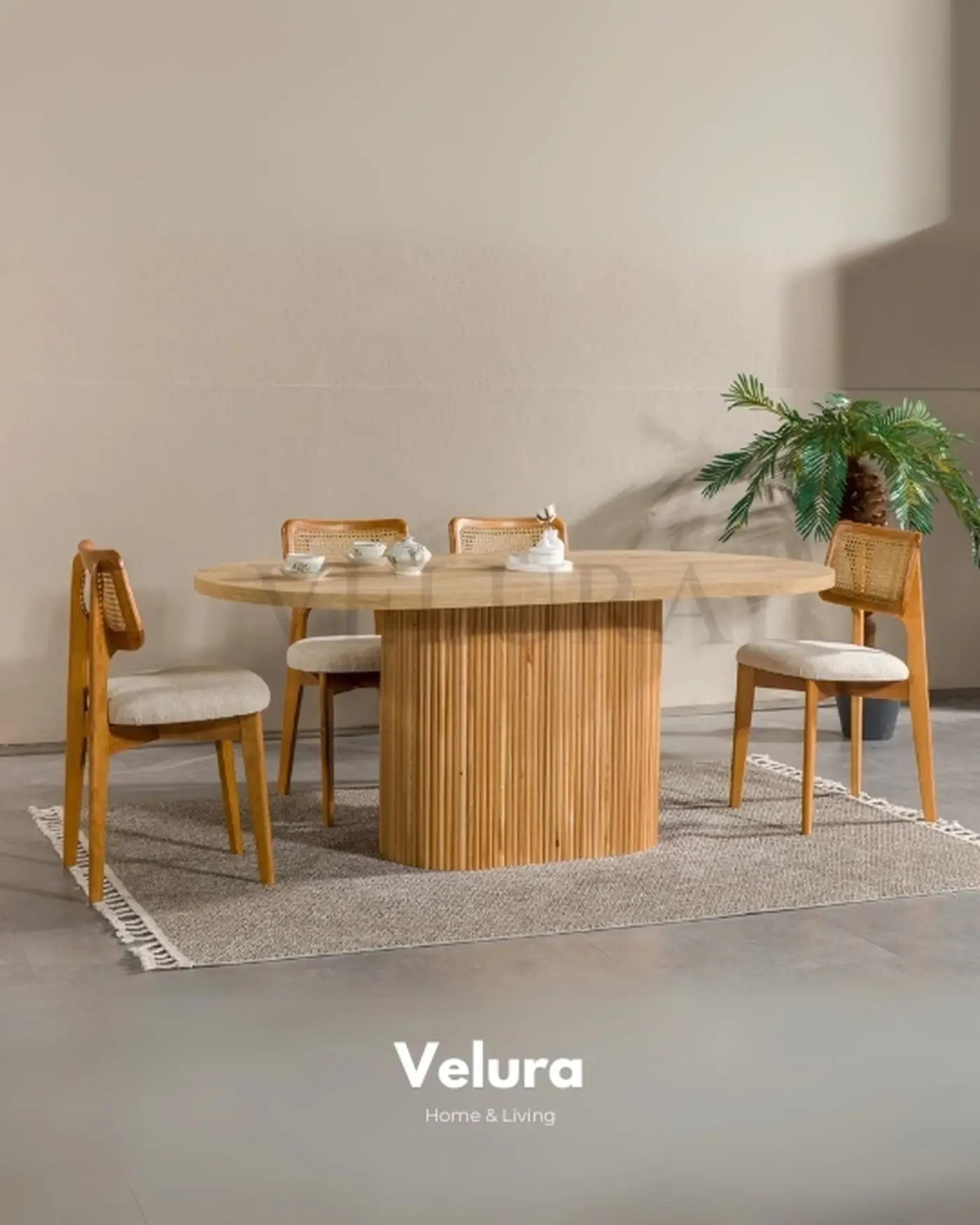 Velura Home Ahşap Yemek Masası Şık ve dayanıklı yemek masası modeli