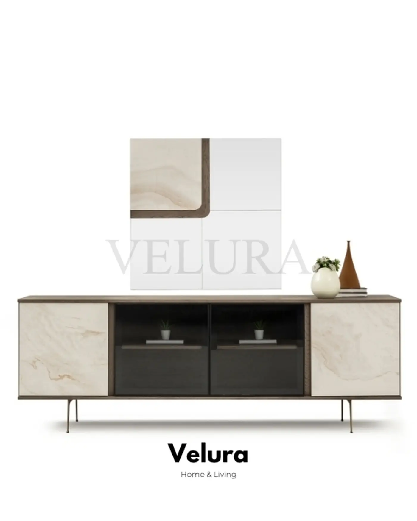 Fonksiyonel Depolama Alanlı Konsol Tasarımı Velura Home yemek odası konsolu