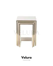 CO4 Metalik Ekru Gold Yan Sehpa