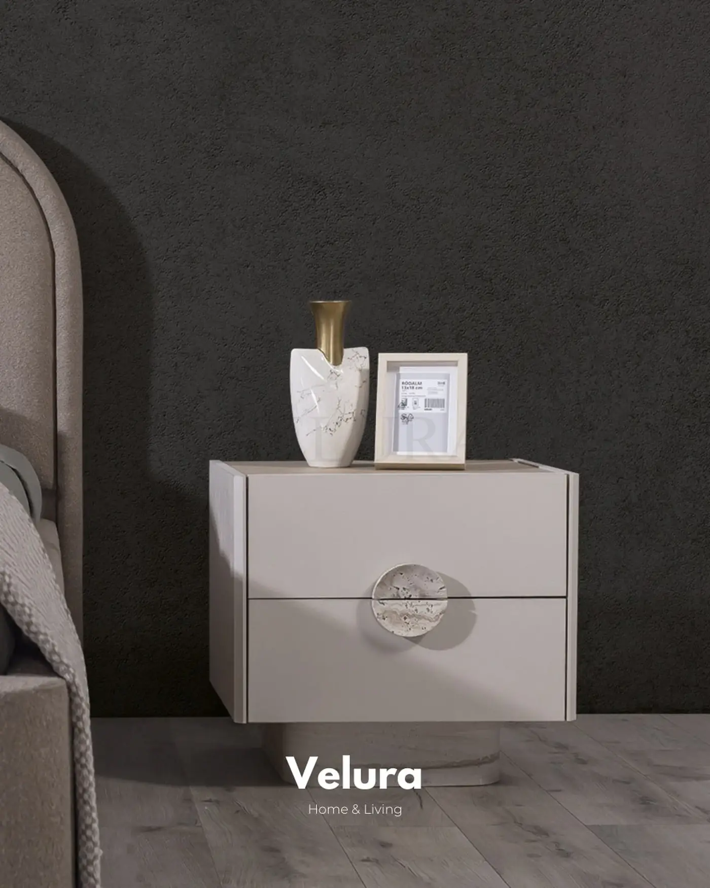 Traverten detaylı modern komodin modeli