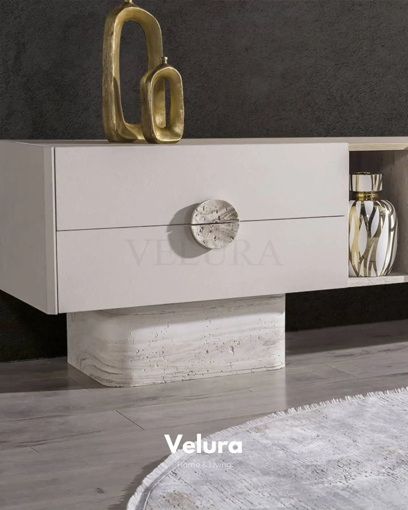 Moon Yemek Takımı kırık beyaz modern tasarım