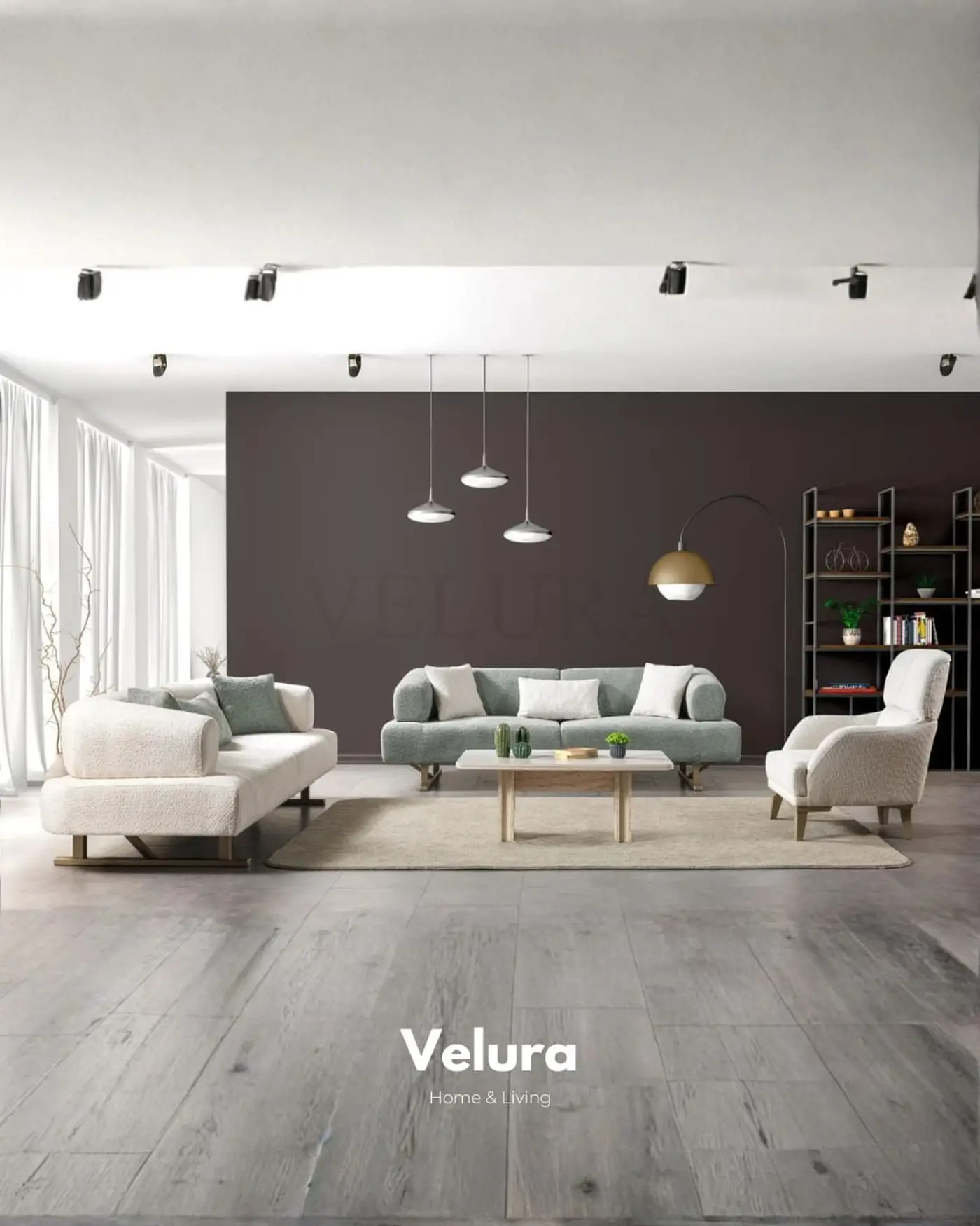 Sahra Koltuk Takımı — Yerden Yüksek, Mekanizmalı Sırt–Kol, Gold Ayak