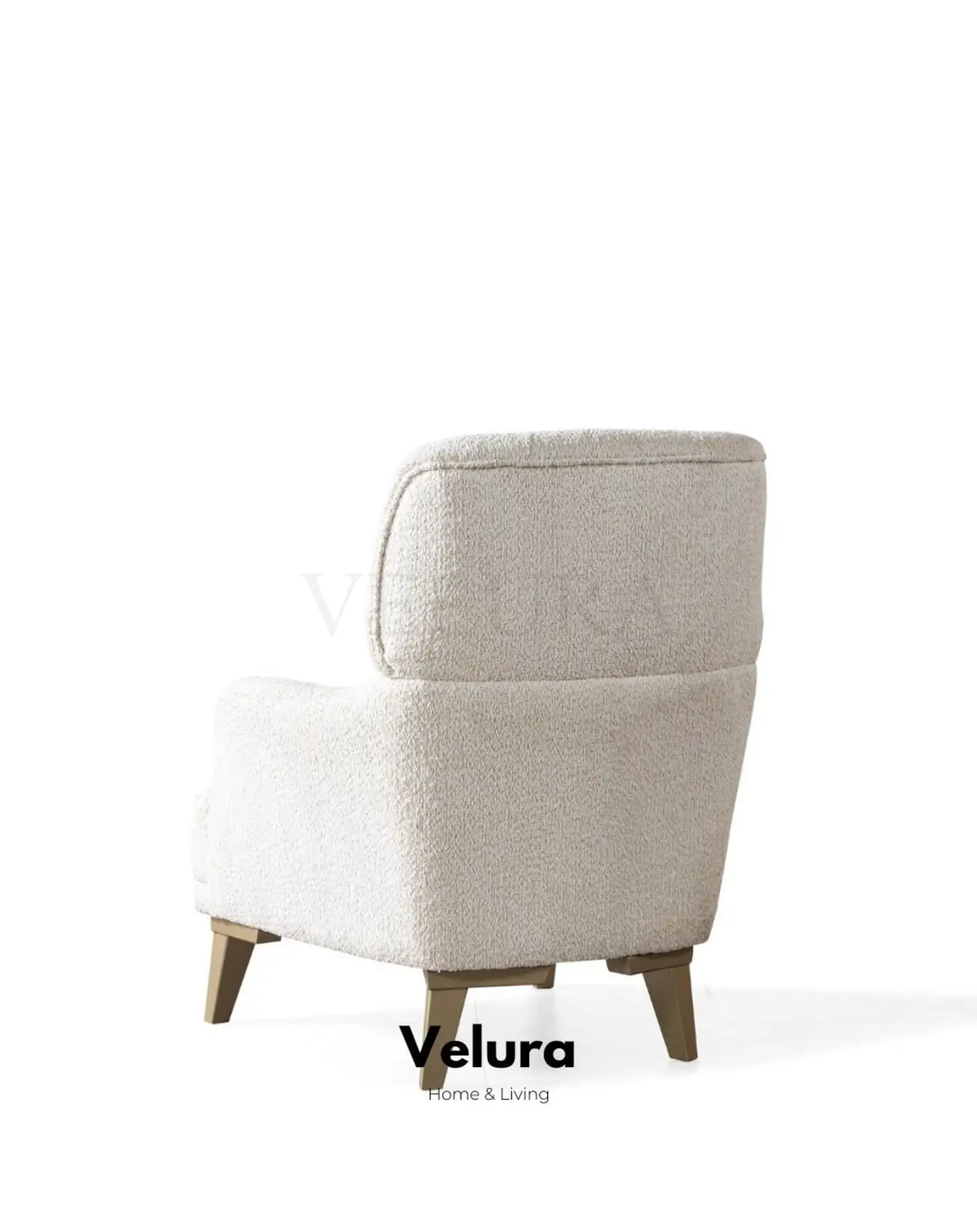 Sahra berjer krem bukle kumaş gold ayak