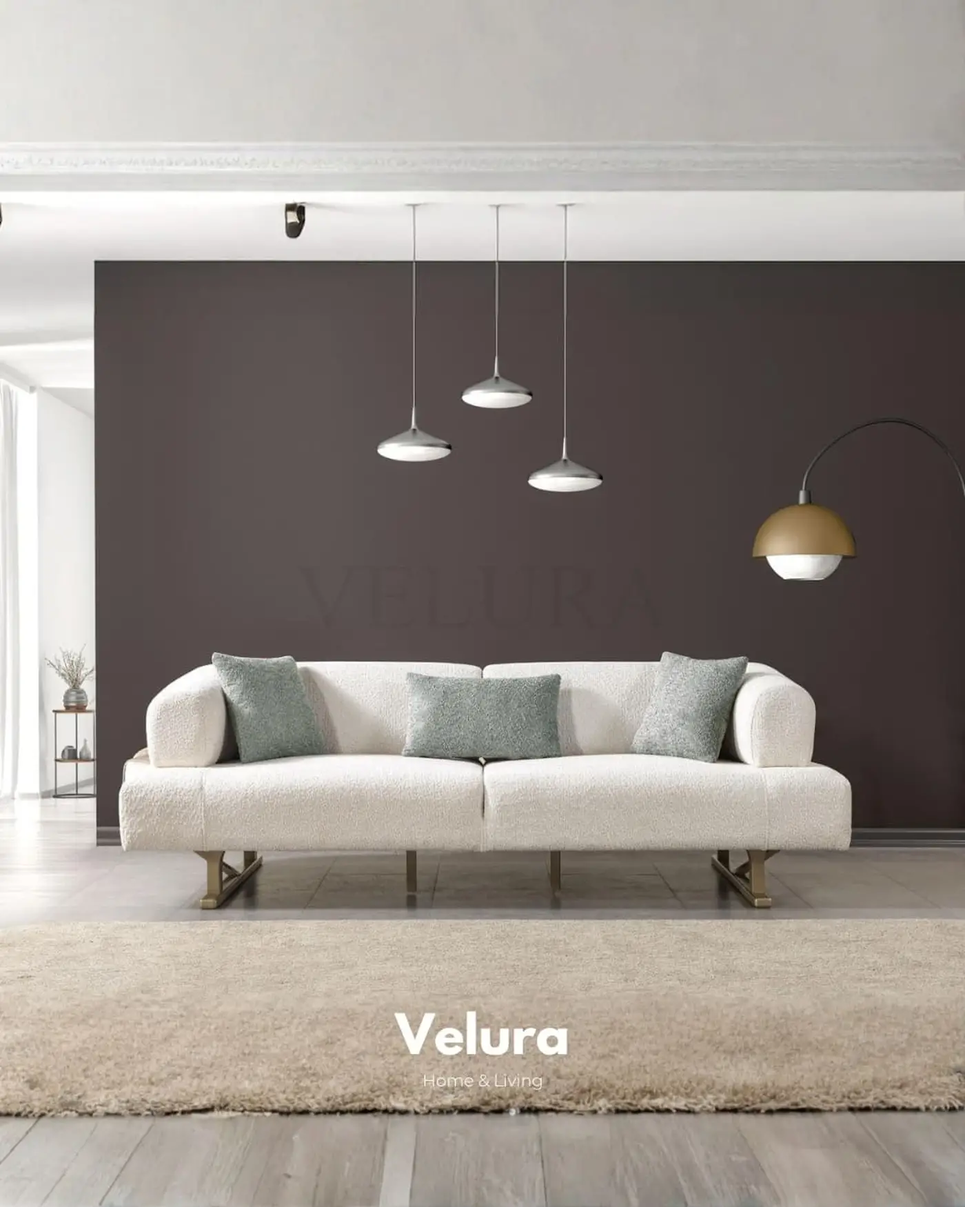 Sahra Koltuk Takımı — Yerden Yüksek, Mekanizmalı Sırt–Kol, Gold Ayak