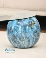 Küre Orta Sehpa - Sky - Şeffaf Yuvarlak Cam