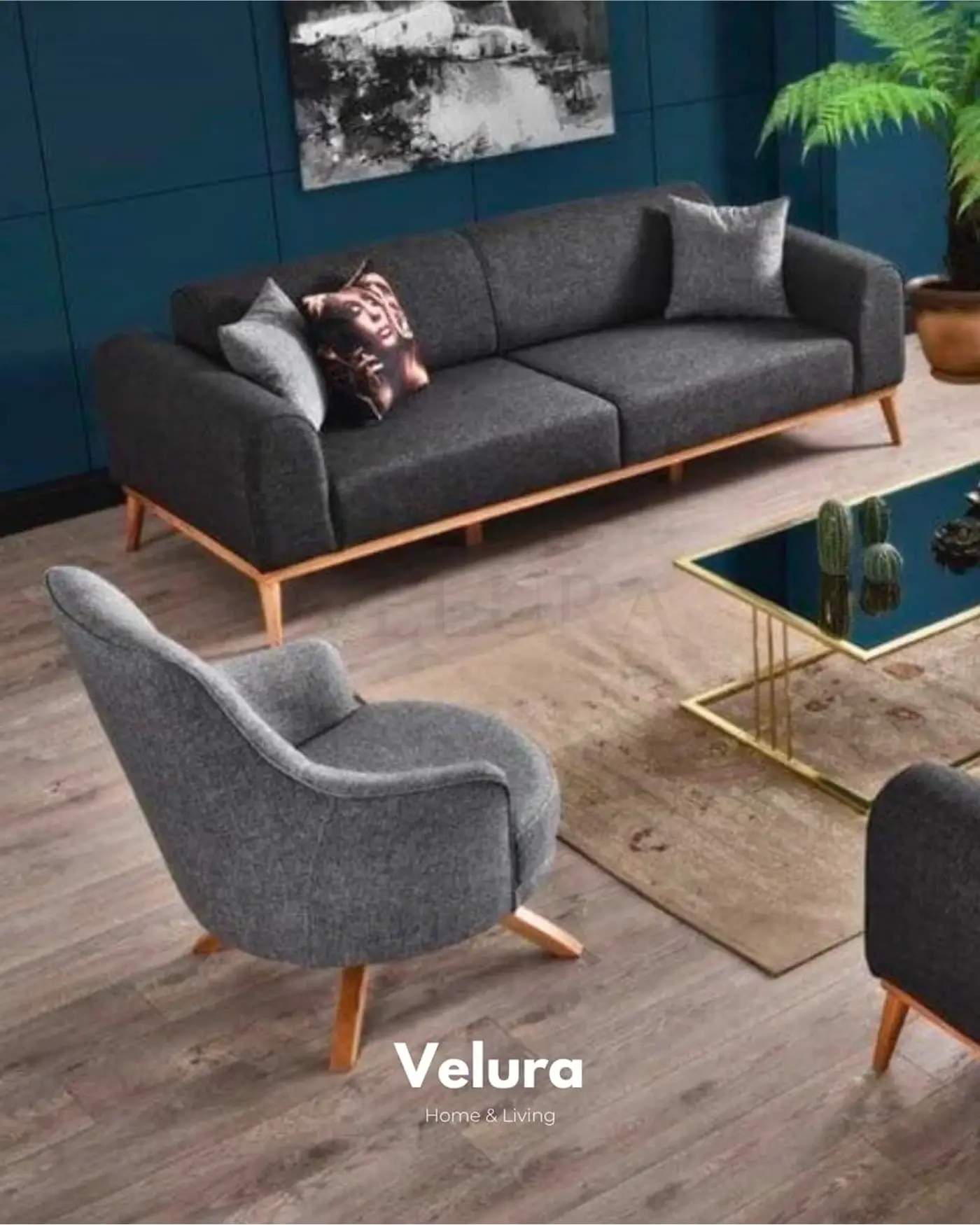 Valo Antrasit Koltuk Takımı 3+3+1+1