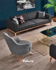 Valo Antrasit Koltuk Takımı 3+3+1+1