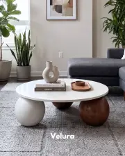 Küre Ahşap Orta Sehpa - B.Yuvarlak & 2C-1B