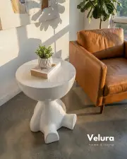 Ayıcık & Teddy Yan Sehpa Beyaz Ayıcık & Teddy Yan Sehpa Beyaz
