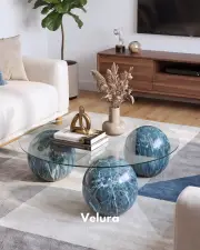 Küre Orta Sehpa - Ocean - Yuvarlak - Şeffaf Cam Küre Orta Sehpa - Ocean - Yuvarlak - Şeffaf Cam