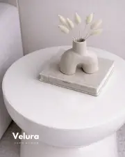 Fargo Mantar Yan Sehpa - Beyaz