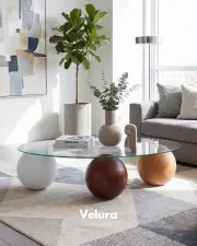 Küre Orta Sehpa - 1 Beyaz Top & 1 Ceviz Top & 1 Meşe Top - Fasulye - Şeffaf Cam Küre Orta Sehpa - 1 Beyaz Top & 1 Ceviz Top & 1 Meşe Top - Fasulye - Şeffaf Cam