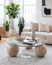Küre Orta Sehpa - Uranüs - Yuvarlak - Şeffaf Cam Küre Orta Sehpa - Uranüs - Yuvarlak - Şeffaf Cam