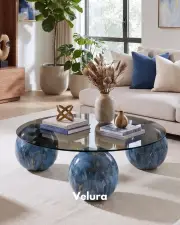 Küre Orta Sehpa - Sky - Füme Yuvarlak Cam
