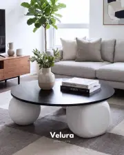 Küre Ahşap Orta Sehpa - S.Yuvarlak & B.Zar & Beyaz