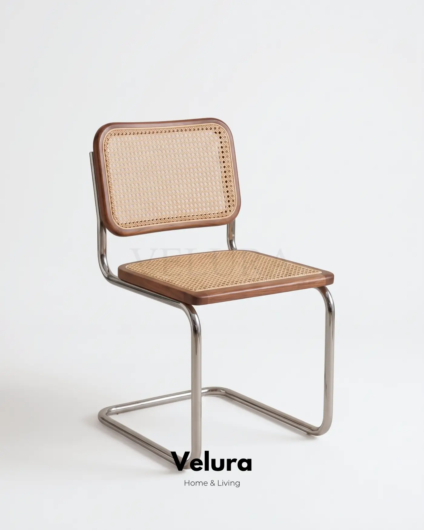 Cesca Sandalye Ceviz rattan oturumlu modern yemek sandalyesi