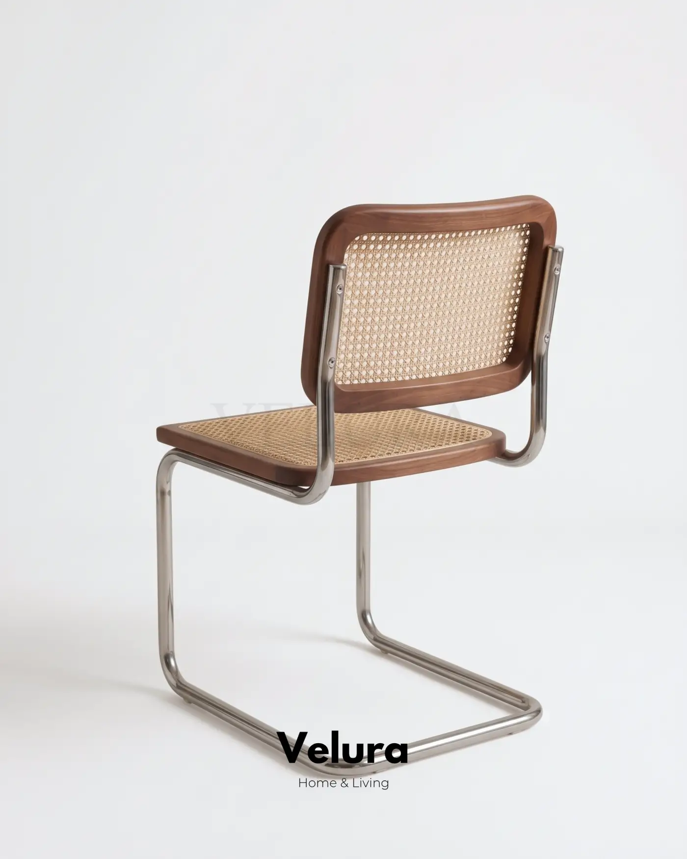 Cesca Sandalye Ceviz rattan oturumlu modern yemek sandalyesi