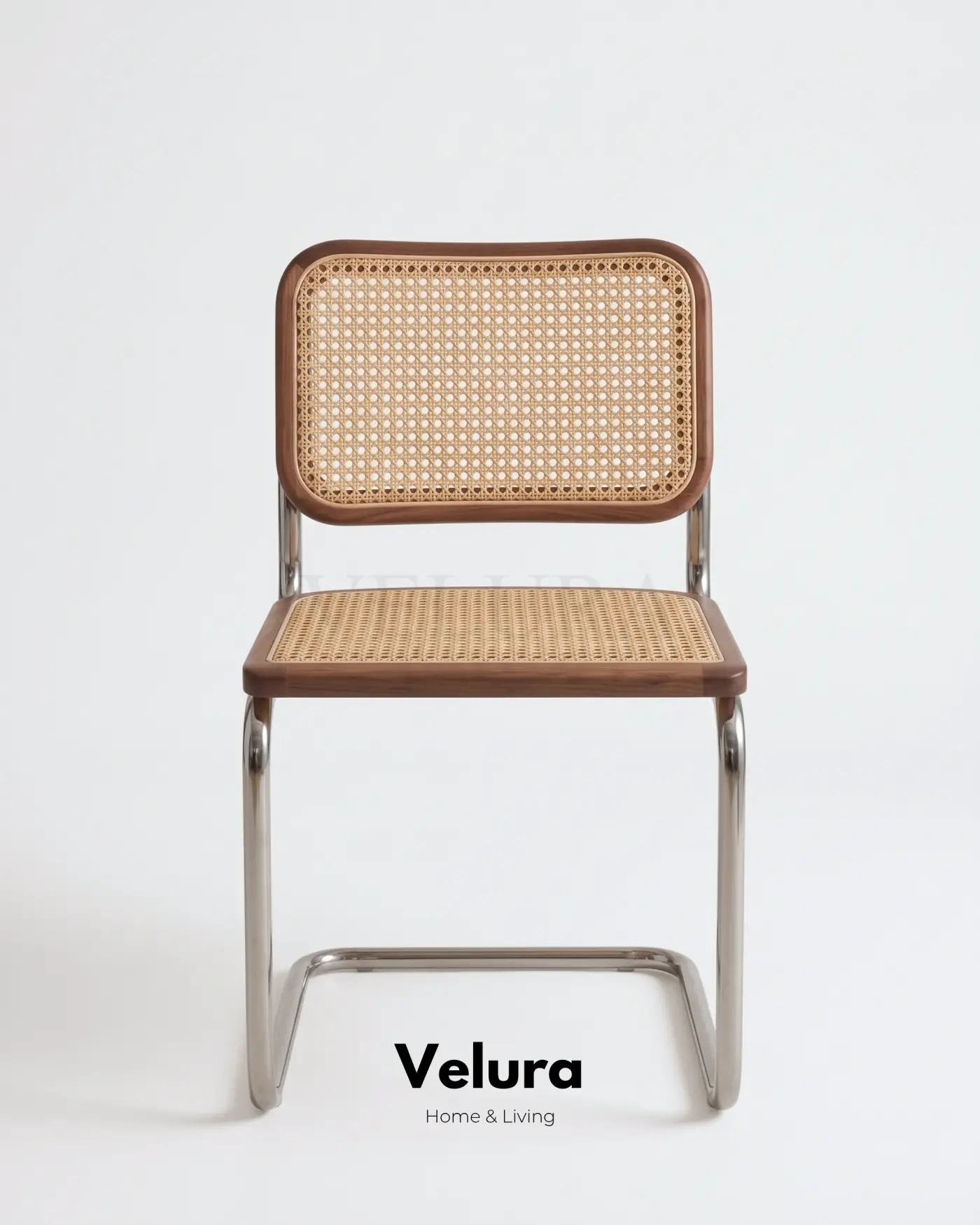 Cesca Sandalye Ceviz rattan oturumlu modern yemek sandalyesi