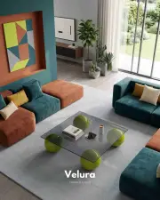Küre Orta Sehpa - Fıstık Yeşili - Kare - Füme Cam