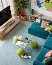 Küre Orta Sehpa - Fıstık Yeşili - Üçgen - Şeffaf Cam