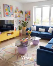Küre Orta Sehpa - Mor - Fasulye - Füme Cam