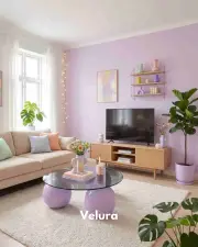 Küre Orta Sehpa - Mor - Yuvarlak - Füme Cam