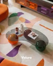 Küre Orta Sehpa - Colorium - Fasulye - Füme Cam