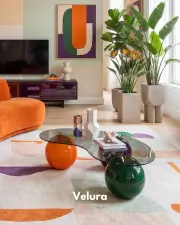 Küre Orta Sehpa - Colorium - Fasulye - Füme Cam