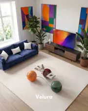 Küre Orta Sehpa - Colorium - Fasulye - Şeffaf Cam