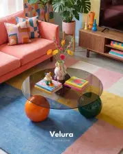 Küre Orta Sehpa - Colorium - Yuvarlak - Füme Cam