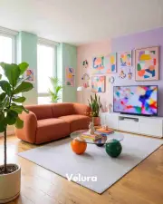Küre Orta Sehpa - Colorium -  Yuvarlak - Şeffaf Cam