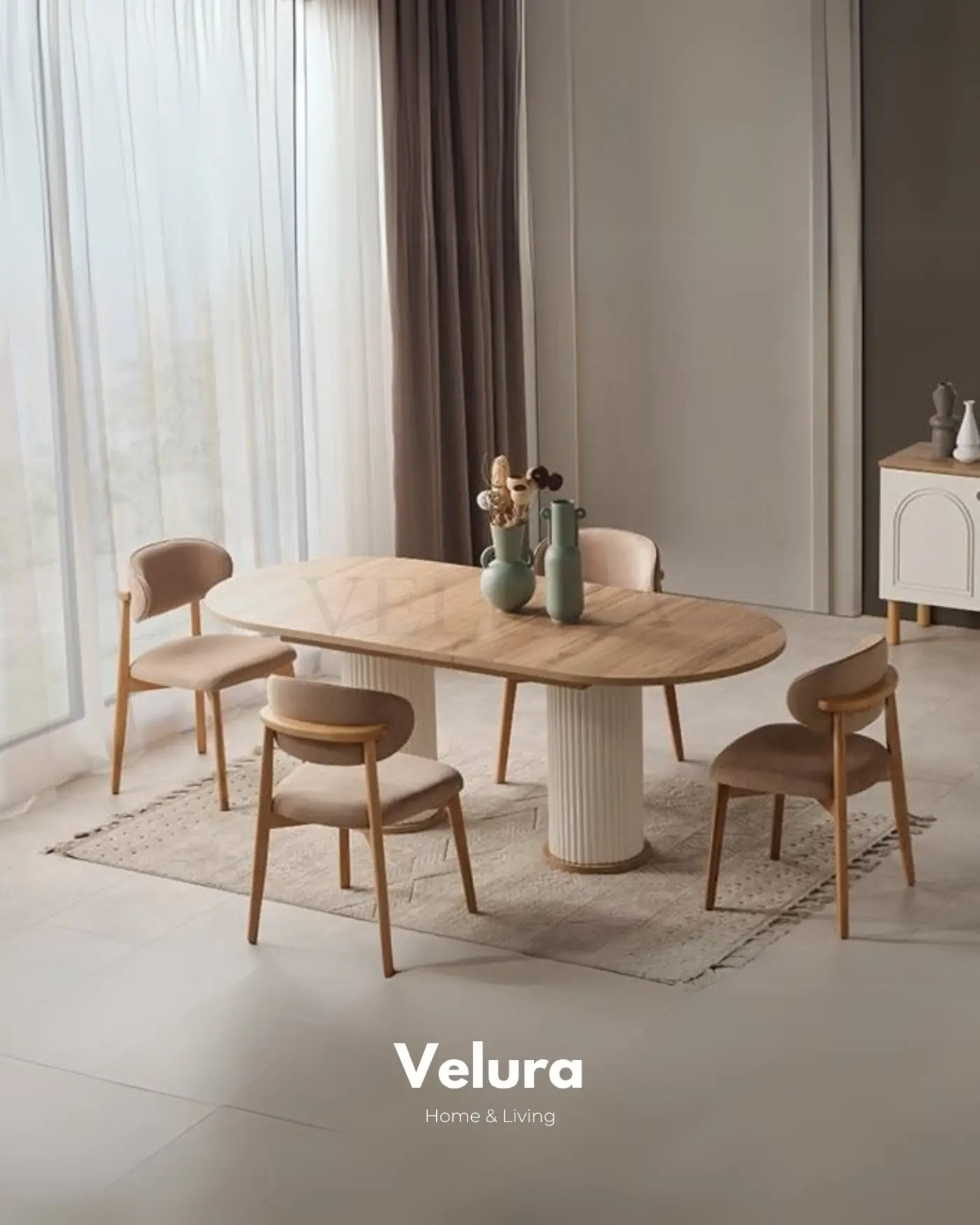 Modern bohem tarz yemek odası takımı