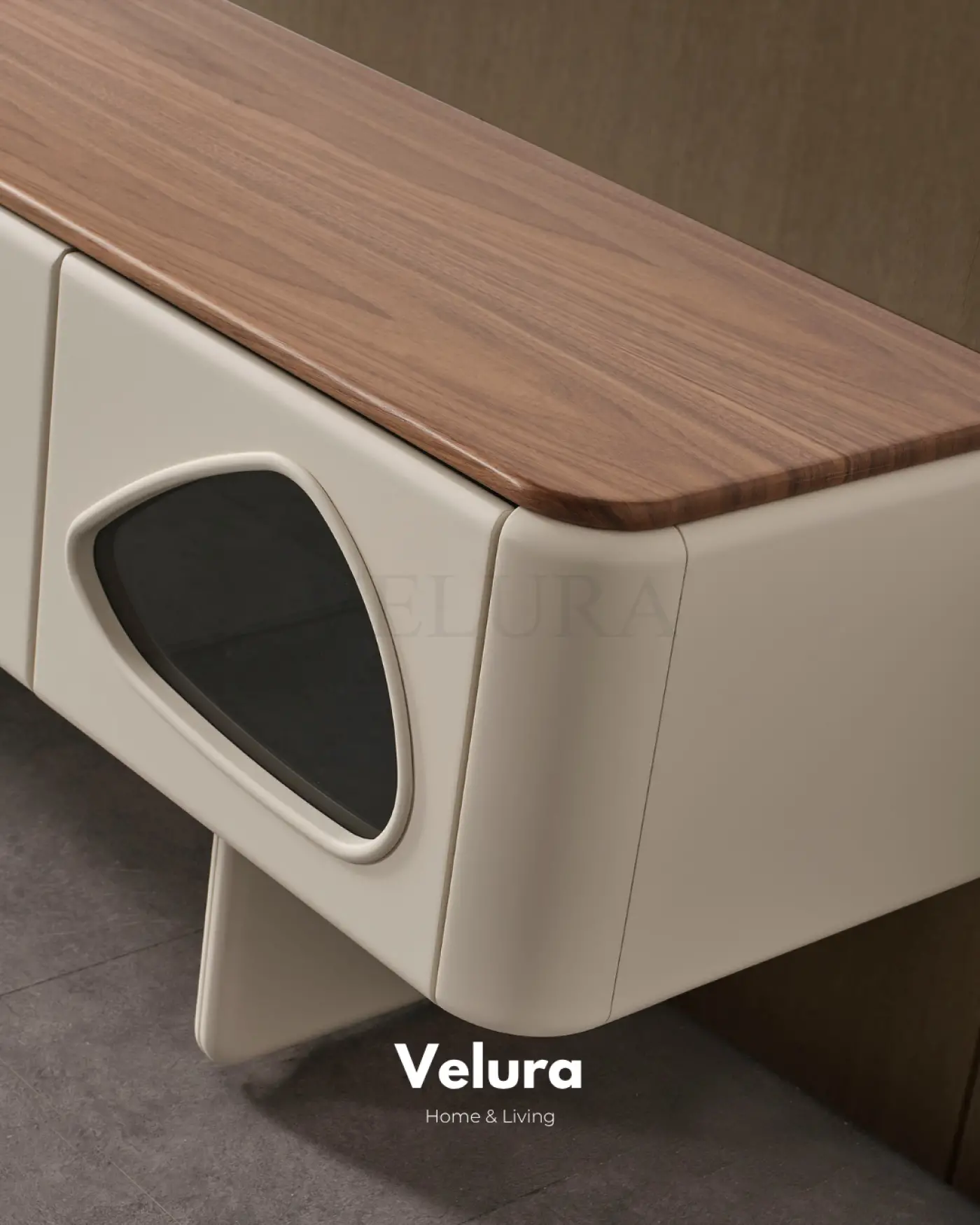 Enna Ekru TV Ünitesi ekru ceviz renkli modern salon mobilyası