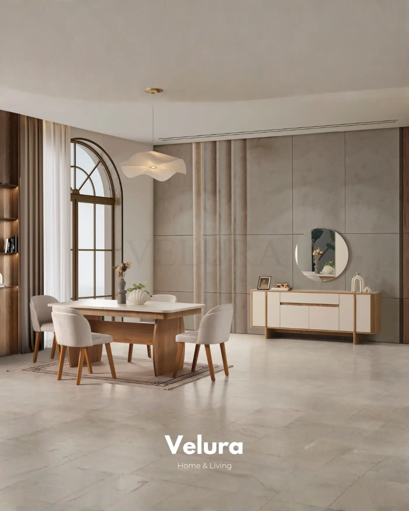 Eylül Yemek Masası 165 + 40 cm açılabilir masa tasarımı