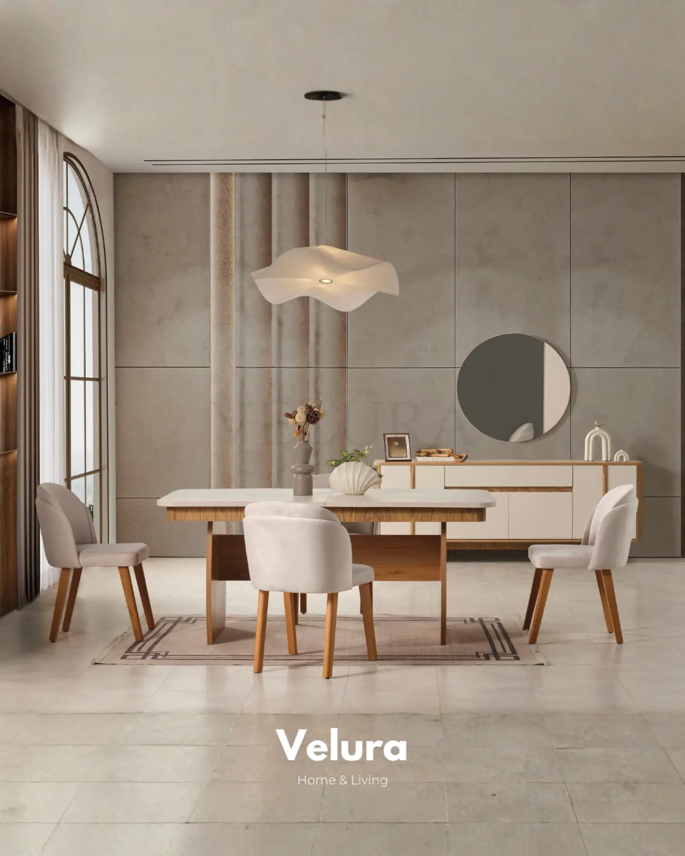 Eylül Yemek Masası 165 + 40 cm açılabilir masa tasarımı