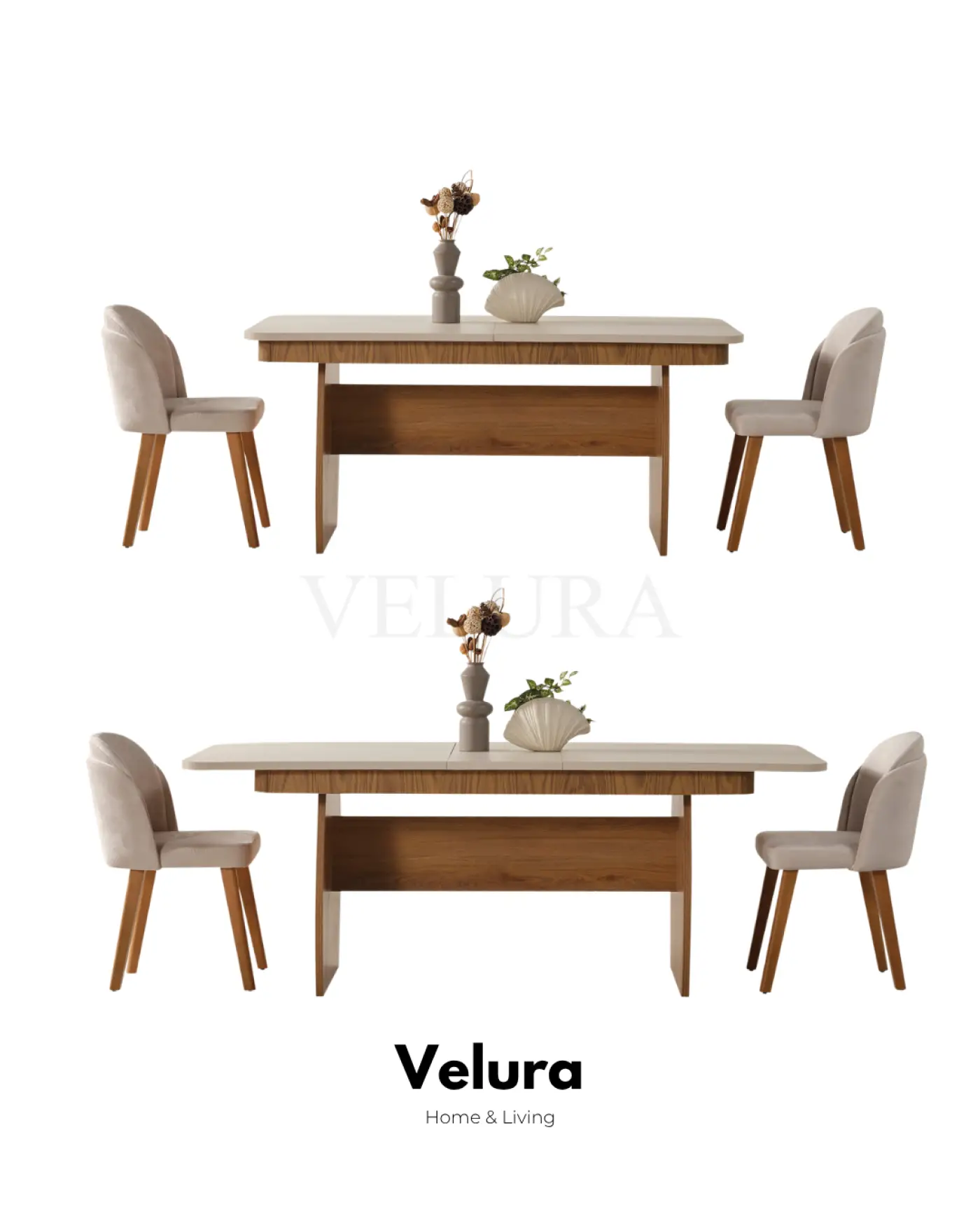 Eylül Yemek Masası 165 + 40 cm açılabilir masa tasarımı