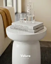 Fargo Mantar Yan Sehpa - Beyaz