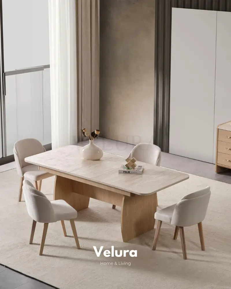 Defne Yemek Masası - Natural Meşe