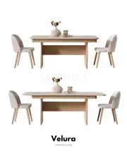 Defne Yemek Masası - Natural Meşe