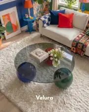 Küre Orta Sehpa - Dopamin - Yuvarlak Füme Cam