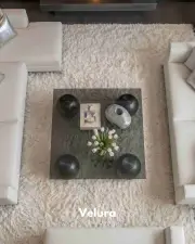 Küre Orta Sehpa - Silver - Kare - Füme Cam
