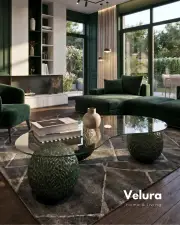 Küre Desenli Orta Sehpa - Yeşil Küre Desenli Orta Sehpa - Yeşil